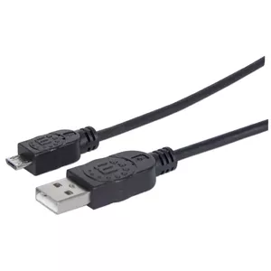 USB-A to Micro-USB Cable Manhattan UUSBHAUB6 1.8m Male to Male Black