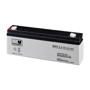 UPS battery mw power MWS 2.3-12 — Sealed Lead Acid (VRLA) 12 V 2.3 Ah, 0.95 kg, black