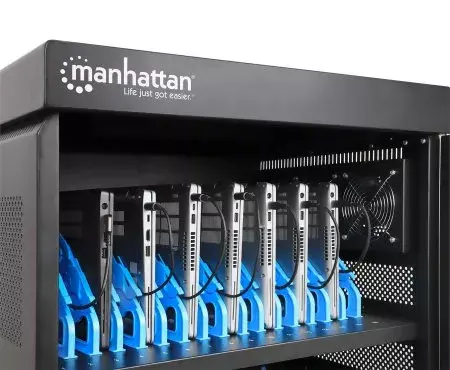 Pārnēsājamā ierīču pārvaldības ratiņi MANHATTAN Manhattan Charging Cabinet/Cart Photo 6