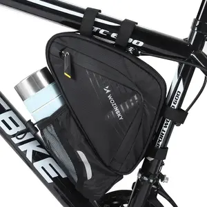 Bicycle Front Frame Bag Wozy WO23BK Waterproof 1.5L Black