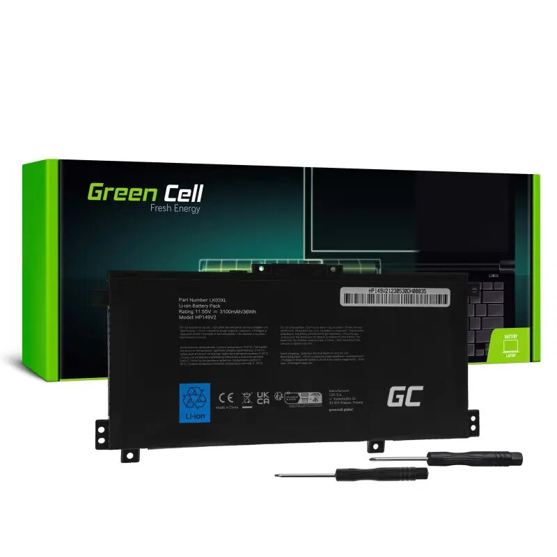 Klēpjdatora akumulators Green Cell priekš HP
