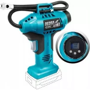 Pārnēsājams auto kompresors Dedra DED7078LCD 18V bezvadu, maksimālais spiediens 11 bar, LCD ekrāns