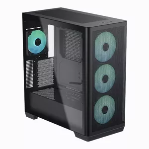 AEROCOOL APNX C1-BK-V1 ATX mid-tower PC case, tempered glass, RGB fans, USB-C, 230×464×502 mm