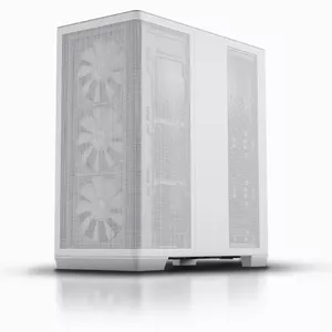 Datora korpuss AEROCOOL APCM-CR01043.21 Midi Tower balts — ATX, 3×140 mm priekšā, rūdīts stikls, USB-C