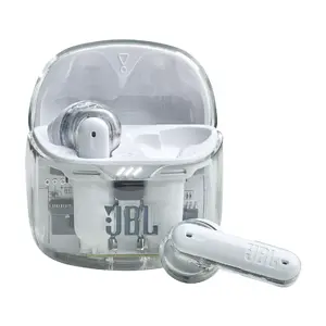 Наушники JBL Tune Flex Ghost Edition TWS Bluetooth вкладыши для звонков и музыки, 20–20000 Гц, полупрозрачные белые, 61 г
