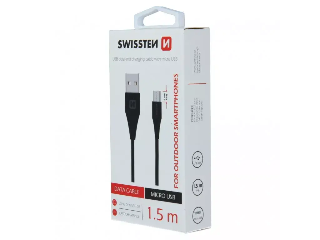 USB kabelis SWISSTEN 71504303 — USB A uz Mini‑USB B Photo 2