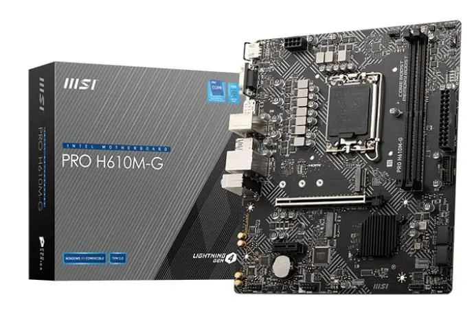 Материнская плата MSI PRO H610M-G LGA 1700 DDR5 micro ATX Photo 11