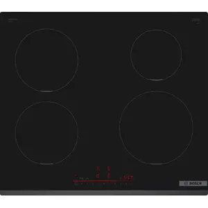 Индукционная варочная панель Bosch Serie 6 PIE631HB1E — встраиваемая 60 см, 4 зоны, стеклокерамика, сенсорное управление, 7400 Вт