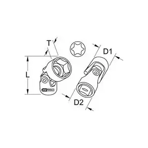 Головка торцевая 1/4" KS Tools 918.2417 — одна насадка с приводом 1/4", 27 г