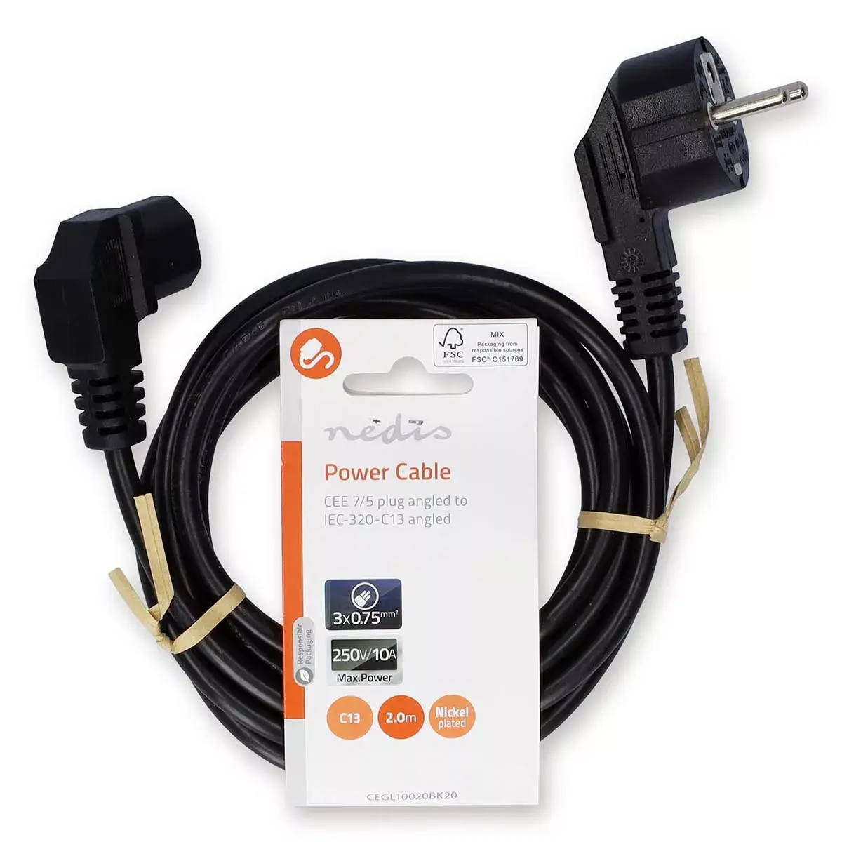 Кабель питания Nedis CEGL10020BK20 Photo 3