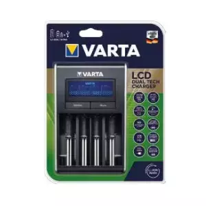 Lādētājs Varta 57676 101 401 AC priekš AA/AAA NiMH un Li‑Ion akumulatoriem, LCD, 100–240V, 3 h