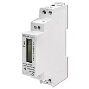 Single-phase electric energy meter QOLTEC 50887 1-phase 230V LCD Slim