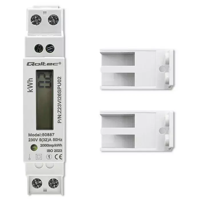 Elektrības skaitītājs QOLTEC 50887 1-fāze 230V Photo 3