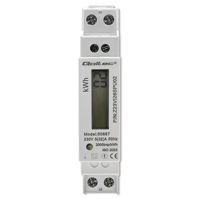 Elektrības skaitītājs QOLTEC 50887 1-fāze 230V Photo 8