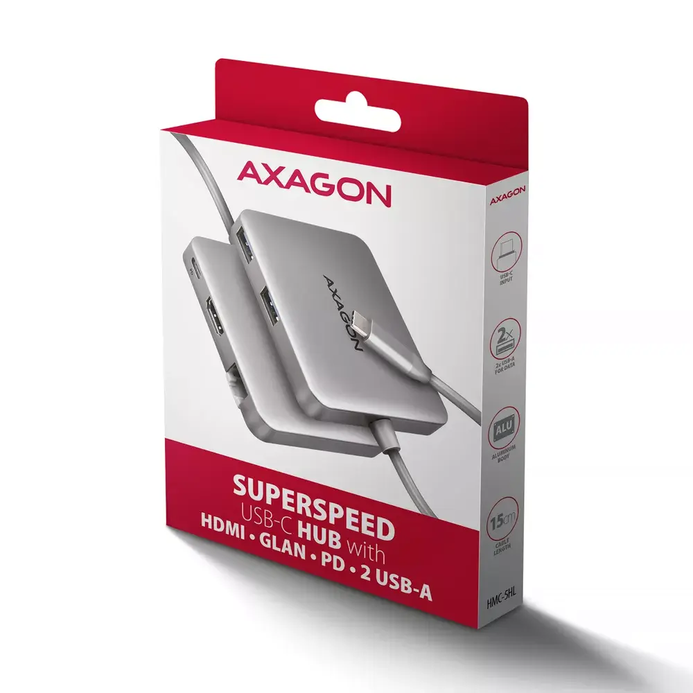 AXAGON USB-C 5in1 Hub HMC-5HL Photo 7