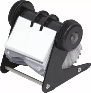 Business card rotary holder Donau model 1394001PL-01, capacity 400 cards, black