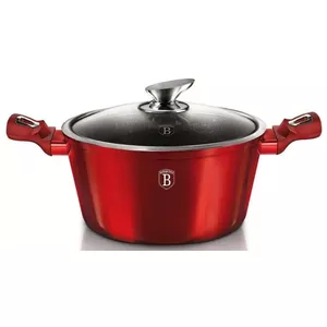 Katls ar vāku 20 cm burgundijas metāliskais, berlinger haus