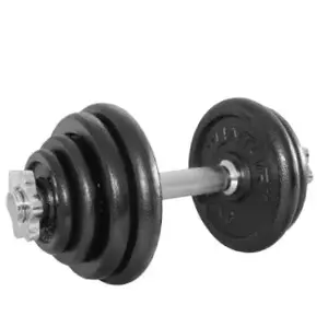 Adjustable dumbbell Tunturi 14TUSCL235 – 15 kg set, includes 3 kg and 2 kg plates, 2 pcs, black/silver