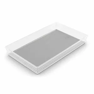 Organizatora kaste KIS 2310018A94 caurspīdīga gaiši pelēka 39 x 24 x 5 cm
