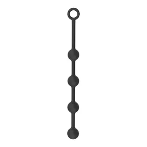 Anal plug set Heavy Anal Balls Large by hidden desire — large silicone beads, ergonomic retrieval cord
