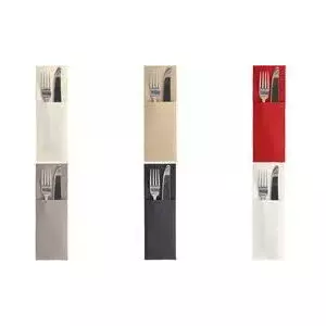 Napkin holder Papstar ROYAL Collection black — tabletop napkin dispenser for folded napkins and cutlery, premium quality