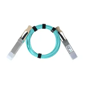 Fiber optic AOC cable BlueOptics P08230-001-BO QSFP56–QSFP56, 10 m, cyan