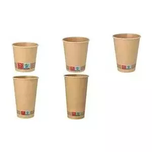Paper cup Papstar 89158 0.5 L brown with biodegradable coating