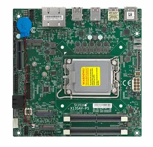 Supermicro MBD-X13SAV-PS Mini ITX Server Motherboard with Intel Chipset, LGA 1700 Socket, DDR5-SDRAM Support up to 64 GB, PCI Express 4.0 and SATA III Interfaces, Dual LAN