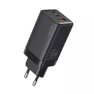 Сетевое зарядное устройство usams CC180TC01 2×USB-C 1×USB 65W — компактный адаптер питания