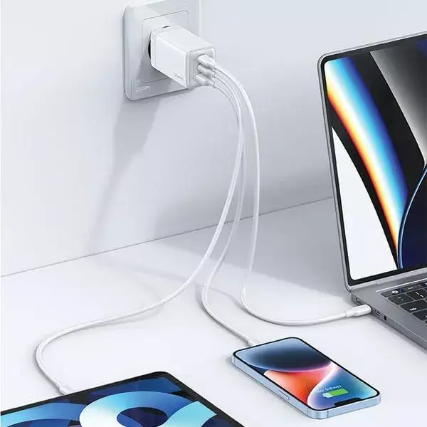 Сетевое зарядное usams CC180TC01 2×USB‑C 1×USB 65W Photo 5