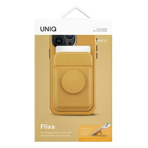 Картхолдер Uniq Flixa Magnetic Stand желтый Photo 2