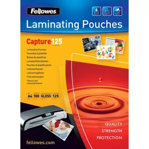 Laminating pouches Fellowes A5 glossy 125 µm, pack of 100