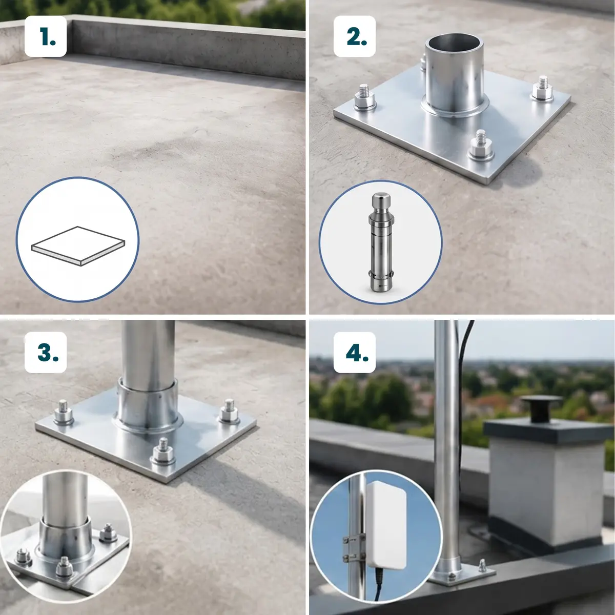 Extralink P600 Balcony Handle Stainless Steel Bracket Photo 7