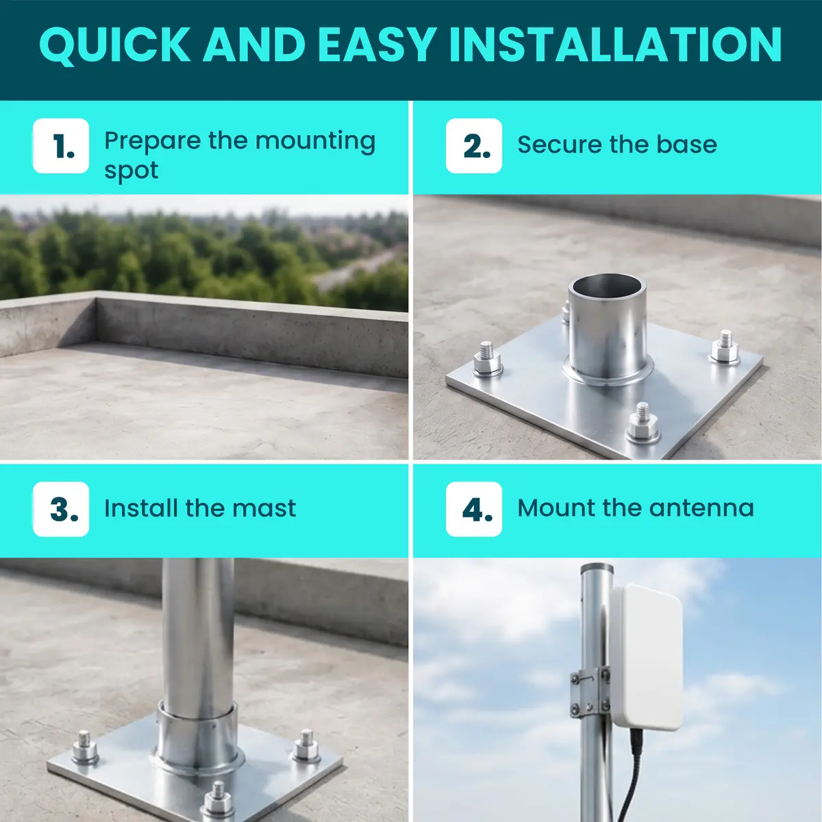 Extralink P600 Balcony Handle Stainless Steel Bracket Photo 13