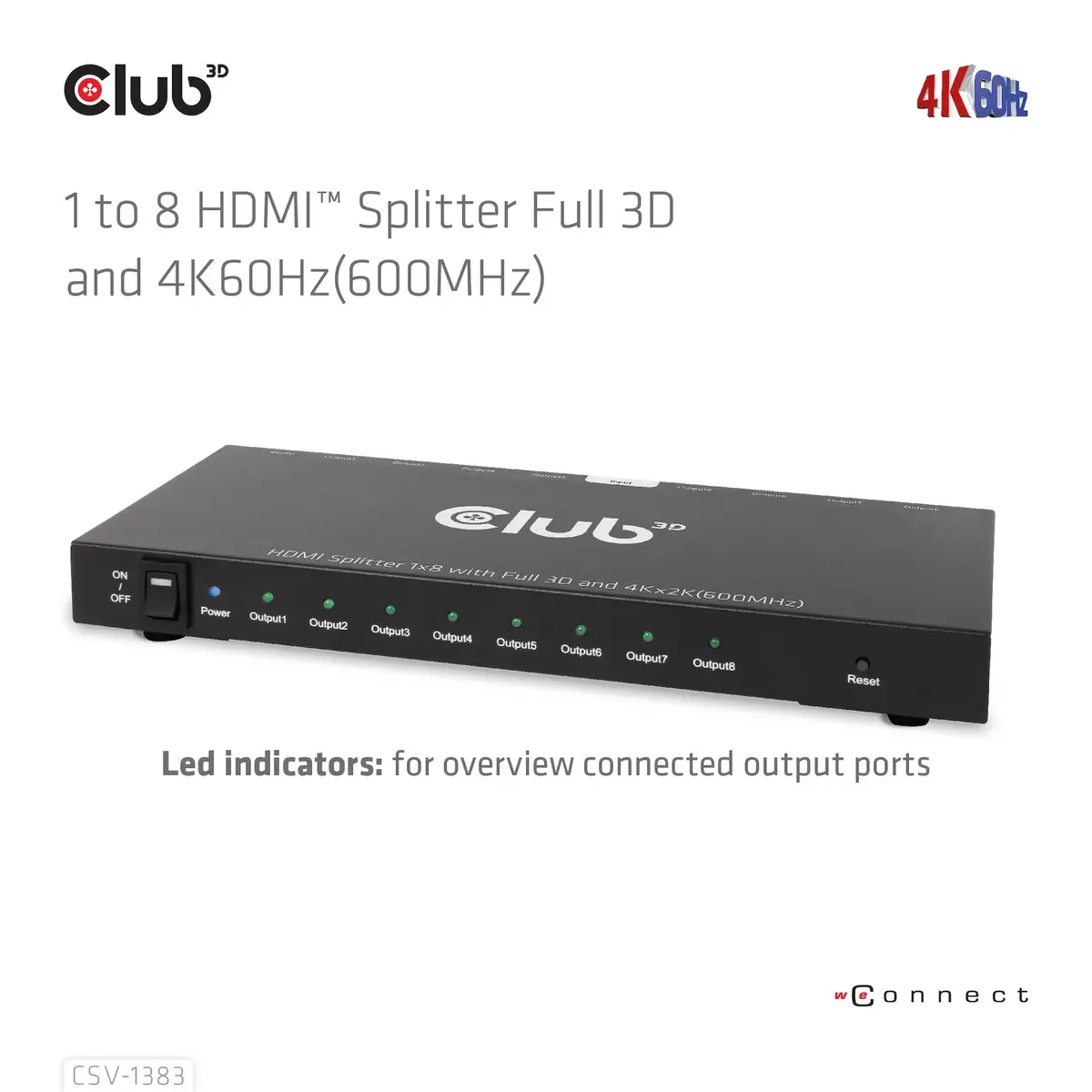 HDMI сплиттер CLUB3D 1 на 8 Photo 15