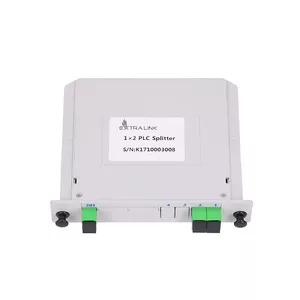 Optical PLC Splitter 1:2 SC/APC Slot Type, Extralink, black ABS