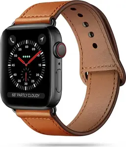 Ремешок Leatherfit для Apple Watch (42/44/45/49 мм) — Tech-Protect, коричневый