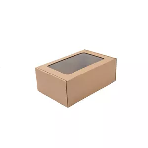 Dāvanu kārba ar logu Superbox A5 brūna