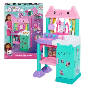 Игровая кухонная набор Spin Master Gabby’s Dollhouse Cakey Kitchen — игрушечная еда, звуки, музыка, 3×AAA, 3+
