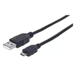 USB-A to Micro-USB B cable MANHATTAN 0.5 m USB 2.0 black