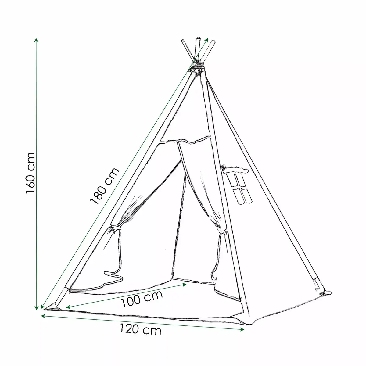 Springos TIP11 kids' play tipi tent Photo 10