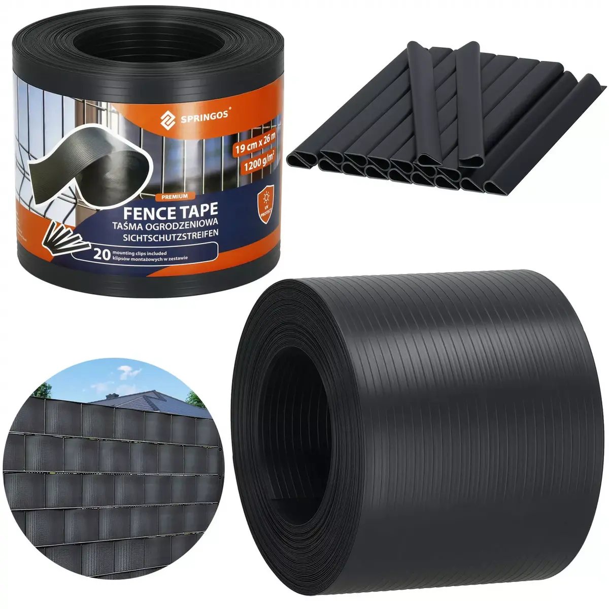 Fence tape Springos FN0005 19x35 cm/m Photo 7