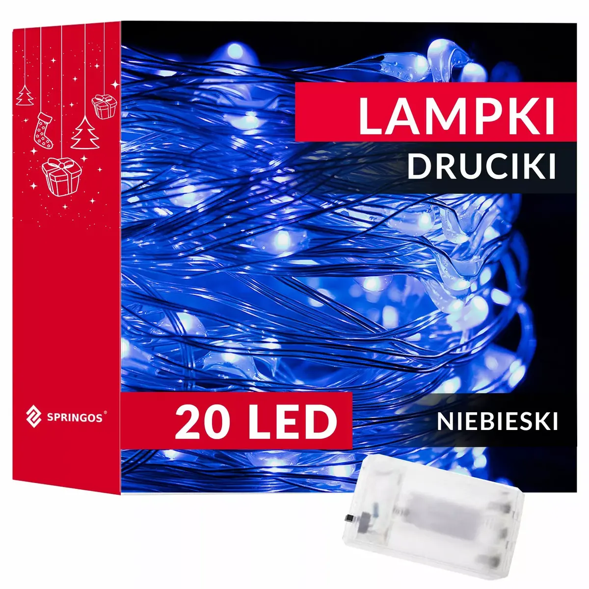 LED bateriju lampa Springos CL0007 — 20 LED Photo 5
