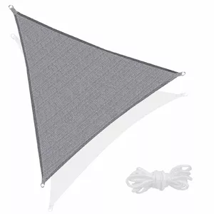 Треугольный тент от солнца Springos SN1055 5 x 5 x 5 м, светло-серый