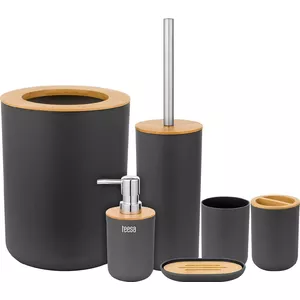 Bathroom accessories set TEESA TSA0400-B, black finish, multi-piece kit