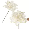 Springos CA1237 Artificial Flower Branch White-Gold Photo 2
