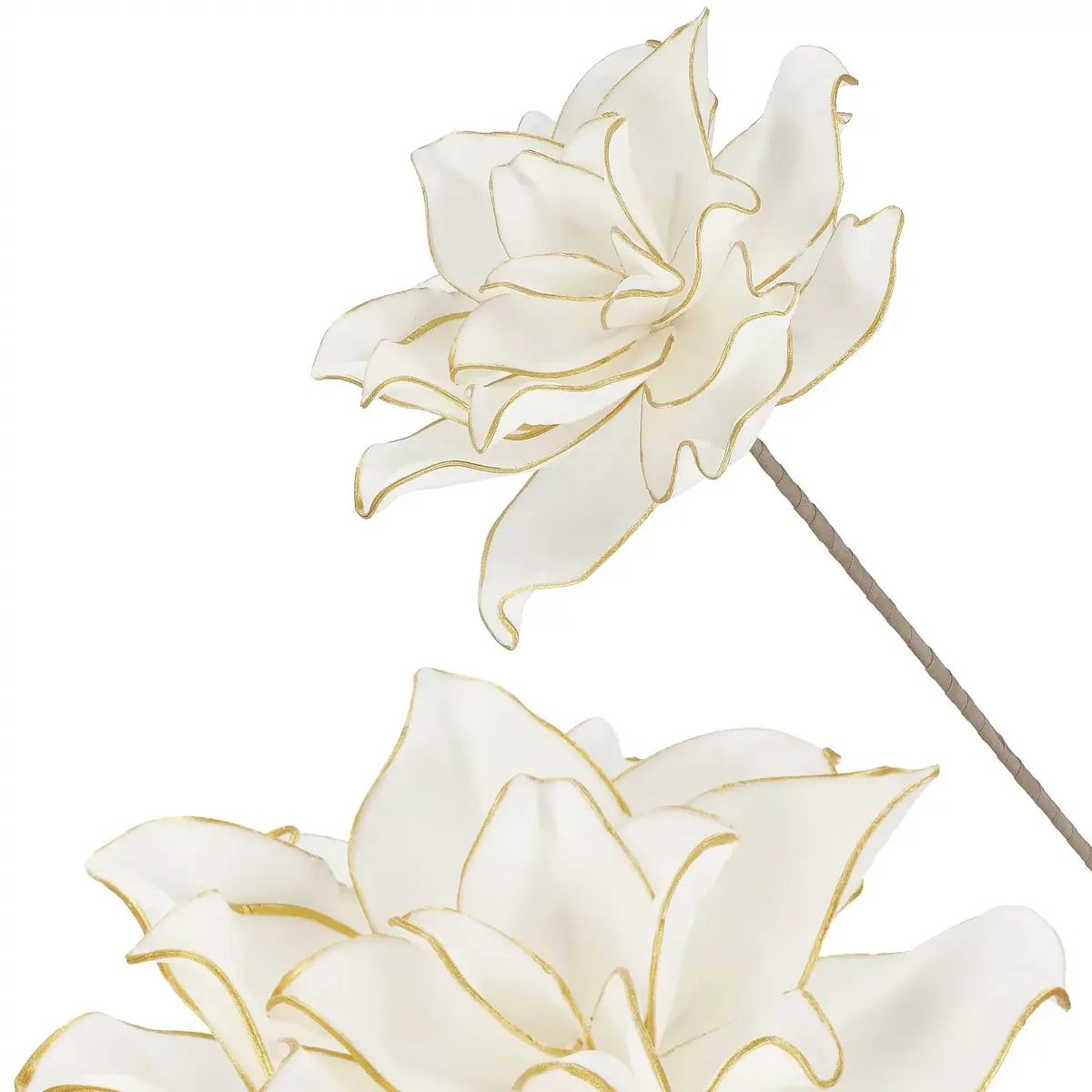 Springos CA1237 Artificial Flower Branch White-Gold Photo 3
