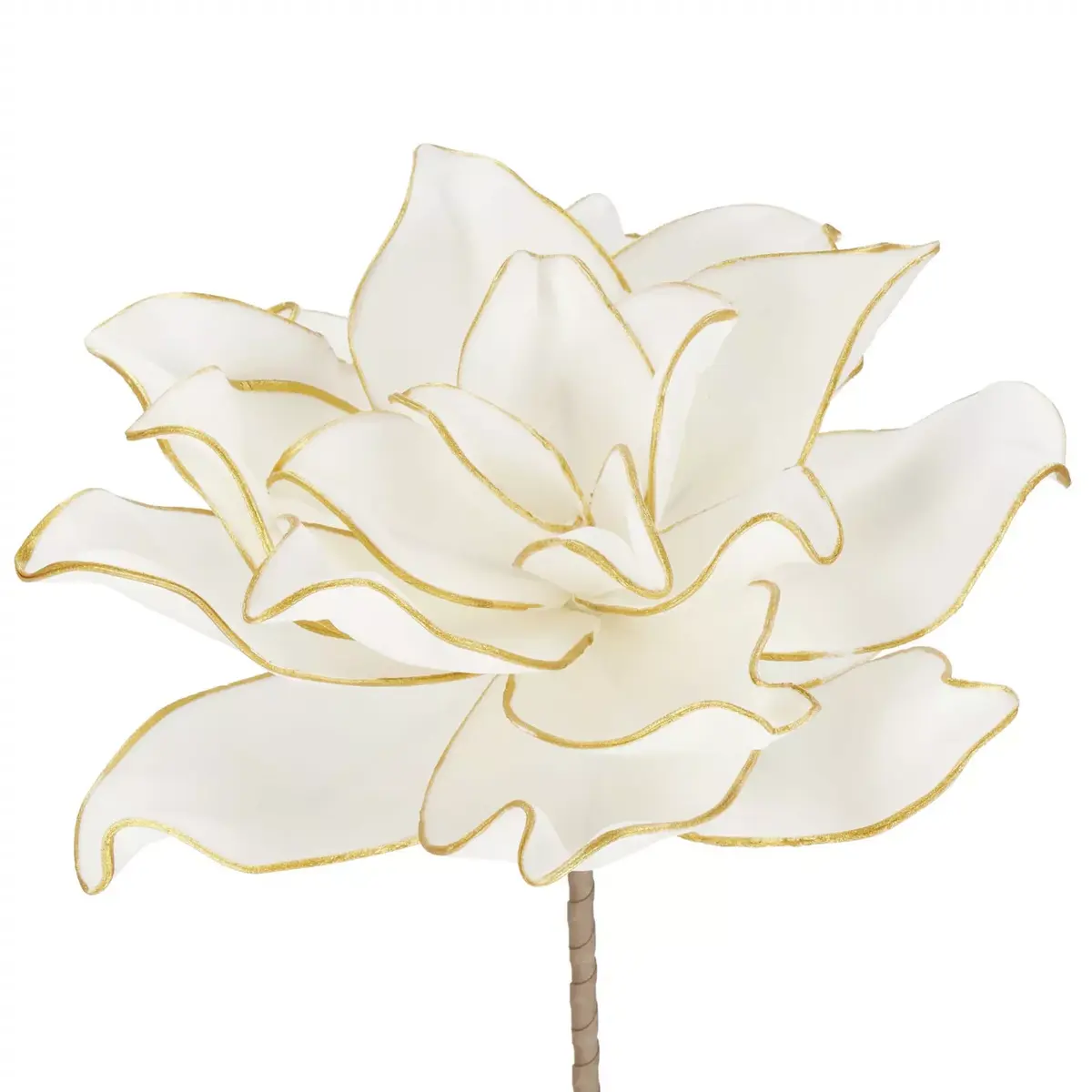 Springos CA1237 Artificial Flower Branch White-Gold Photo 8