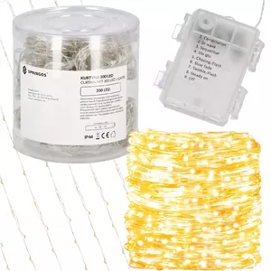Dekoratīvās LED aizkaru gaismas Springos CL0183 — 300 LED, virtene logiem un telpām