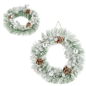 Springos CA1023 Christmas Wreath Ornament, 22 cm